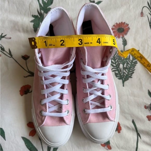 Pink Heart Platform High Top Converse - Picture 9 of 10